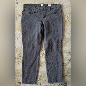 GAP Textured Leopard Black Cropped Jeans